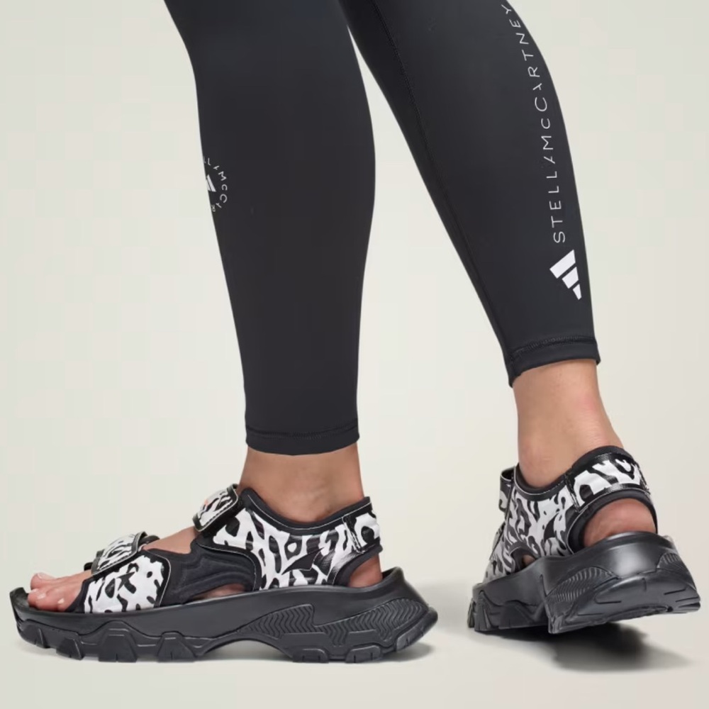 Adidas by Stella McCartney Hika Outdoor Sandal in White & Core Black